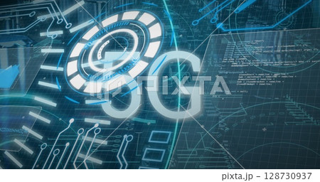 Image of 5g and data processing over servers Image of 5g and data processing over servers 128730937