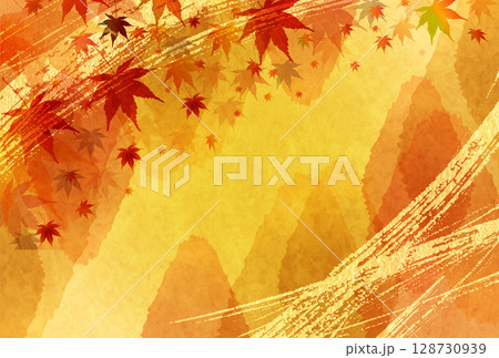 紅葉　もみじ　秋　背景	 128730939