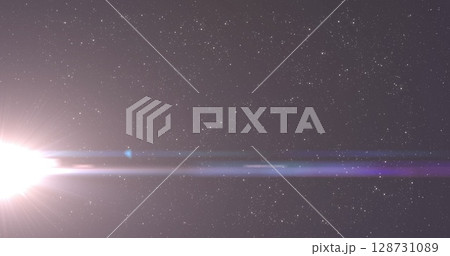Image of light on night sky with stars Image of light on night sky with stars 128731089