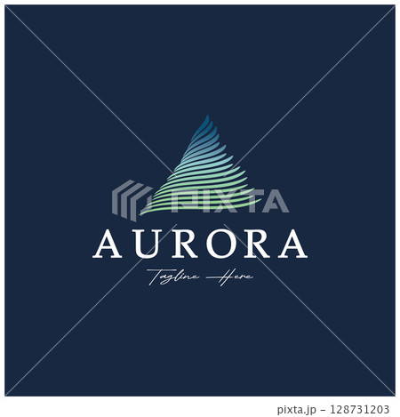 aurora logo design icon illustration vector template 128731203