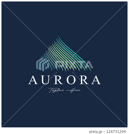 aurora logo design icon illustration vector template 128731204