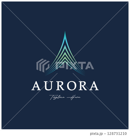 aurora logo design icon illustration vector template 128731210