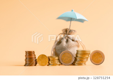 Insurance background money coin concept business protection finance sale financial investment buy automobile purchase loan deal agent rent rental premium assurance save banking tax return calculation 128731254