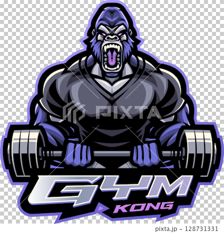 Gym kong esport mascot logo design Gym kong esport mascot logo design 128731331