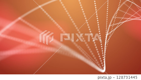 Image of dna rotating over orange background Image of dna rotating over orange background 128731445