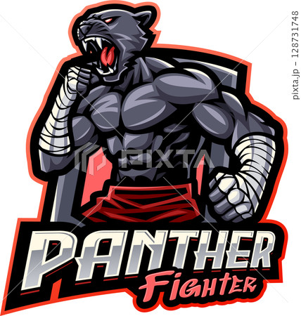 Panther fighter esport mascot 128731748