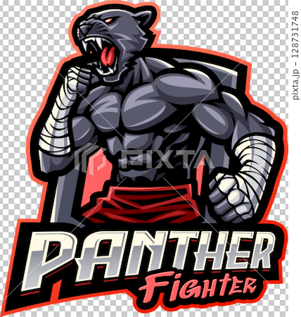 Panther fighter esport mascot 128731748