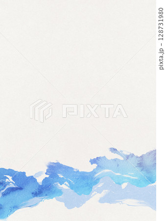 和風背景素材　毛筆で描いたアーティスティックな素材 128731980