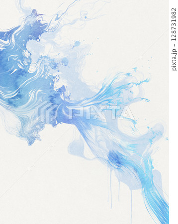 和風背景素材　毛筆で描いたアーティスティックな素材 128731982