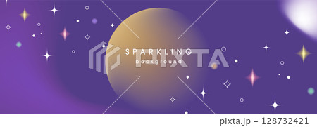 キラキラした紫の背景素材 128732421