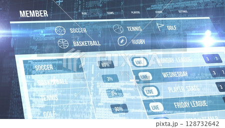 Image of data processing and social media speech bubbles 128732642