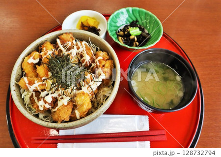 石川県　タコカツ丼セット 128732794