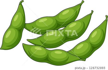 シンプルな枝豆のイラスト 128732893