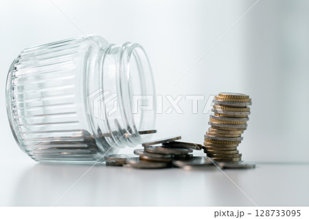 Business save money coin growth concept involves strategic financial management investment loan bank real estate economic development encourage buy income stack investment economy return accountancy Business save money coin growth concept involves strategic financial management investment loan bank real estate economic development encourage buy income stack investment economy return accountancy 128733095