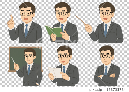 一位男老師的插圖 128733784