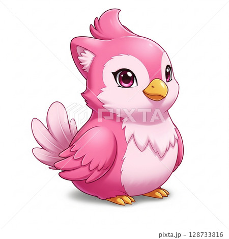 ピンクのひよこ 128733816