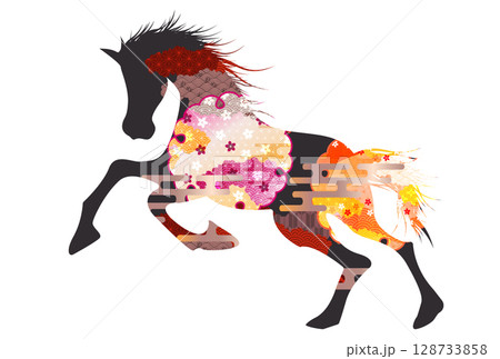 午 年賀状 桜 アイコン 午 年賀状 桜 アイコン 128733858