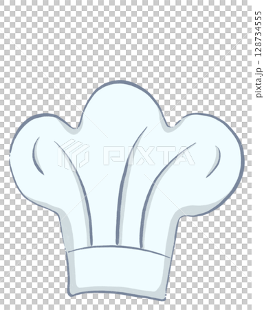 Chef's hat cartoon illustration with decorations in flat colorful style for holiday and party use 128734555