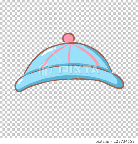 hat clipart with decorations and cute design in colorful flat cartoon drawing for projects 128734558