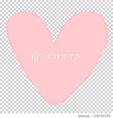 heart cartoon illustration with decorations in flat style for valentine and love themed design 128734559