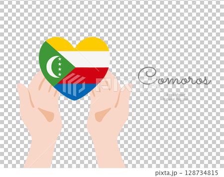 [Comoros] Hand and national flag icon vector illustration 128734815