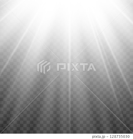 Abstract White Sun Rays Light Effect Overlay....のイラスト素材 [128735030] - PIXTA