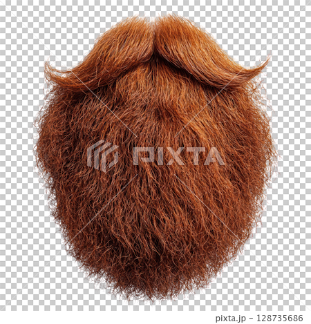 Unique isolated red beard hair with voluminous texture suited for creative designs and projects Unique isolated red beard hair with voluminous texture suited for creative designs and projects 128735686