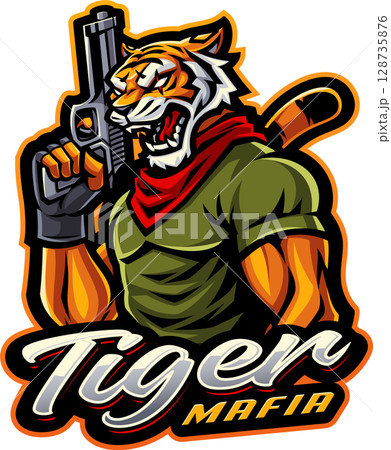 Tiger mafie mascot Tiger mafie mascot 128735876