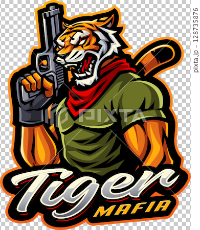 Tiger mafie mascot Tiger mafie mascot 128735876