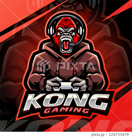 Kong gaming esport mascot logo design 128735879