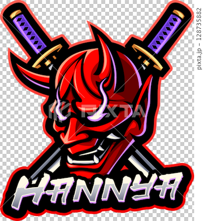 Hannya mask mascot 128735882