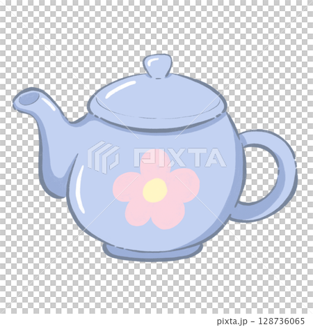 Teapot kitchenware vector drawing featuring hand drawn elements in fun whimsical cartoon style Teapot kitchenware vector drawing featuring hand drawn elements in fun whimsical cartoon style 128736065