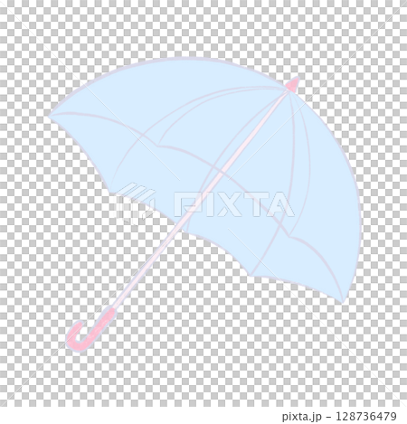 umbrella cartoon drawing with decorations in flat colorful kawaii hand drawn style 128736479