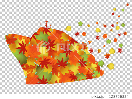 紅葉をモチーフにしたイラスト 紅葉をモチーフにしたイラスト 128736824
