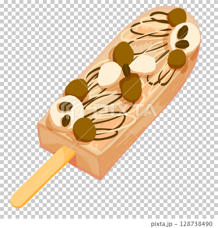 時尚的咖啡奶油冰淇淋吧 時尚的咖啡奶油冰淇淋吧 128738490