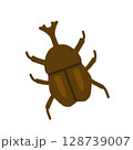 カブトムシ（オス）のイラスト 128739007