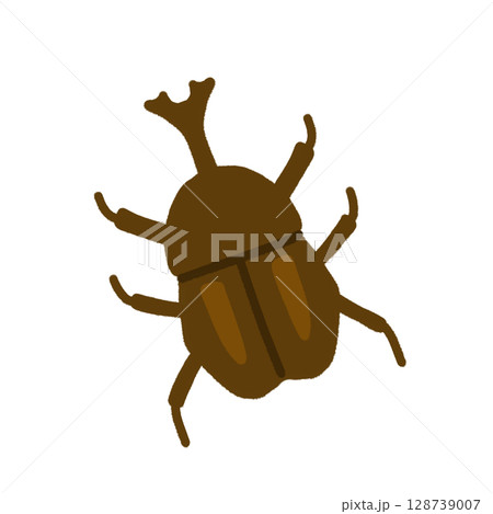 カブトムシ（オス）のイラスト 128739007