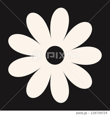 Contemporary flower illustration blending abstract form and botanical themes. The minimal silhouette emphasizes elegance and natural balance. Contemporary flower illustration blending abstract form and botanical themes. The minimal silhouette emphasizes elegance and natural balance. 128739724