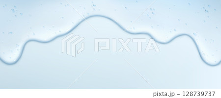 Transparent gel liquid drip flowing down 128739737