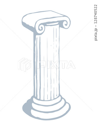Vector drawing of big pillar 128740522