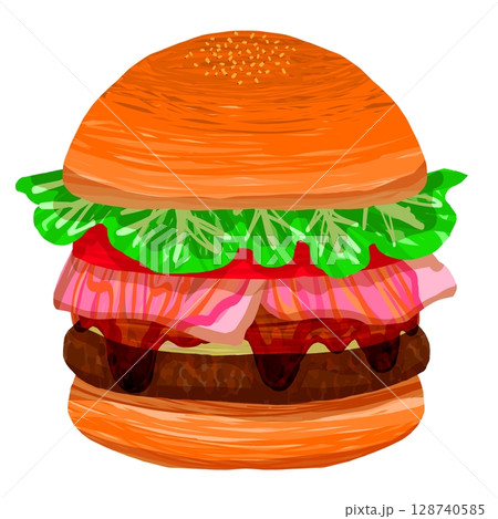 トマトベーコンバーガー 128740585
