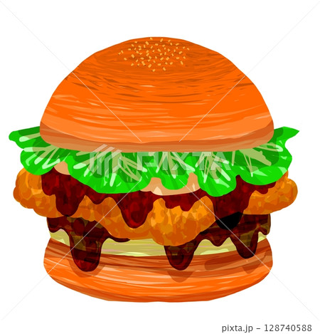 てりやきチキンフィレオバーガー てりやきチキンフィレオバーガー 128740588