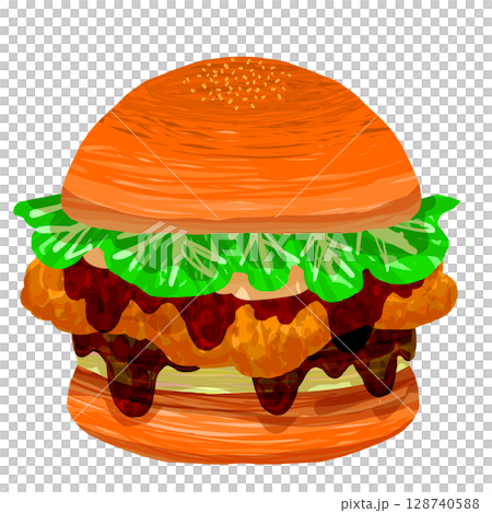 てりやきチキンフィレオバーガー てりやきチキンフィレオバーガー 128740588