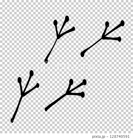 とりの足あと 128740591