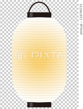 Lit white lantern illustration 128740725