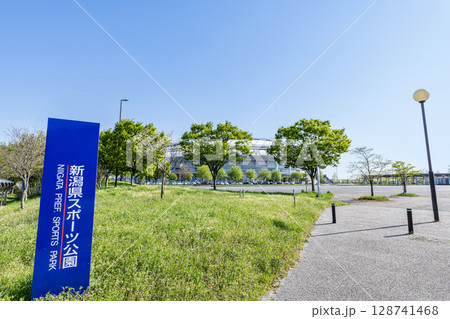 新潟県新潟市　快晴の新潟県スポーツ公園 128741468