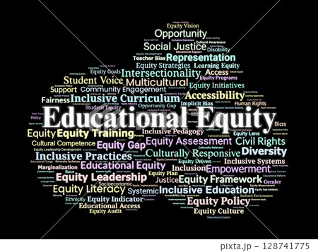Educational Equity Word Cloud. Concepts in Justice, Access, Inclusion, and Educational Fairness 128741775
