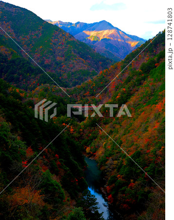 静岡県・大井川鉄道・関の沢展望所 静岡県・大井川鉄道・関の沢展望所 128741803