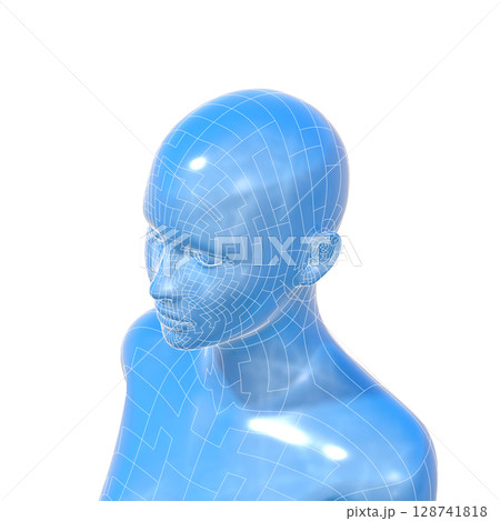 人の頭部モデル, 女性, 人体, AI, アンドロイド 128741818