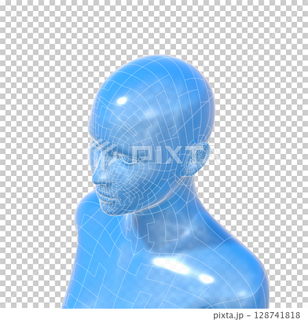 人の頭部モデル, 女性, 人体, AI, アンドロイド 128741818